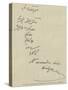 The Shah's Signature in the Visitors' Book at Haworth's Mills, Manchester-null-Stretched Canvas