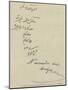 The Shah's Signature in the Visitors' Book at Haworth's Mills, Manchester-null-Mounted Giclee Print