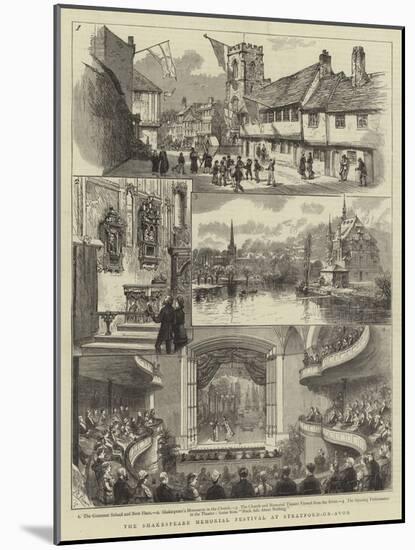 The Shakespeare Memorial Festival at Stratford-On-Avon-null-Mounted Giclee Print