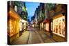 The Shambles at Christmas, York, Yorkshire, England, United Kingdom, Europe-Frank Fell-Stretched Canvas