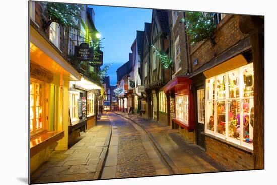 The Shambles at Christmas, York, Yorkshire, England, United Kingdom, Europe-Frank Fell-Mounted Photographic Print