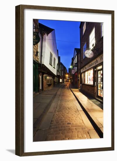 The Shambles at Dusk, York, Yorkshire, England, United Kingdom, Europe-Mark-Framed Photographic Print