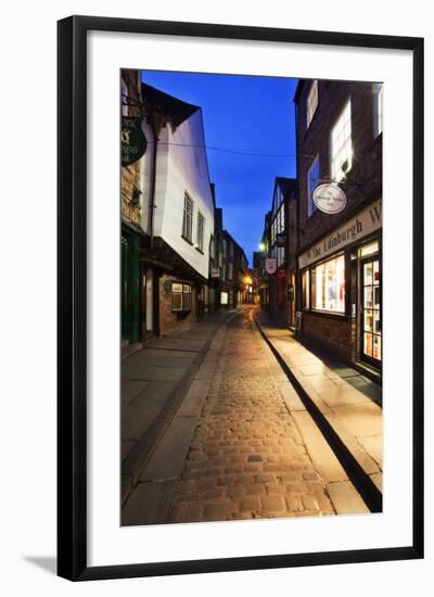 The Shambles at Dusk, York, Yorkshire, England, United Kingdom, Europe-Mark-Framed Photographic Print