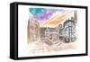 The Shambles Square in Manchester England-M. Bleichner-Framed Stretched Canvas