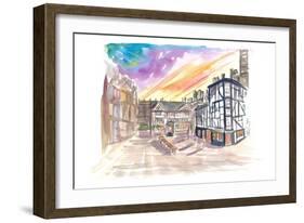 The Shambles Square in Manchester England-M. Bleichner-Framed Art Print