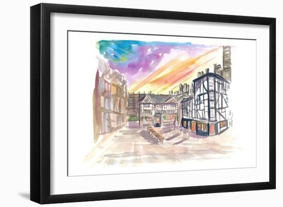 The Shambles Square in Manchester England-M. Bleichner-Framed Art Print