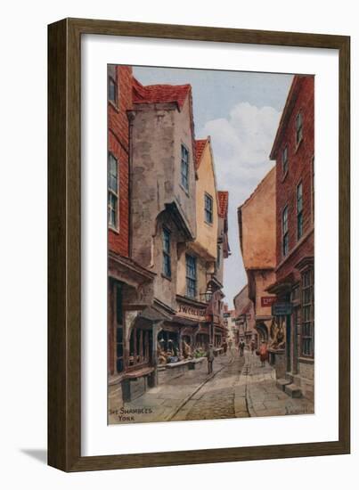 The Shambles, York-Alfred Robert Quinton-Framed Giclee Print