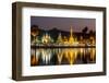 The Shan/Burmese Style Wat Chong Klang and Wat Chong Kham Temples Reflected in the Nong Jong Kham P-mazzzur-Framed Photographic Print