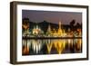 The Shan/Burmese Style Wat Chong Klang and Wat Chong Kham Temples Reflected in the Nong Jong Kham P-mazzzur-Framed Photographic Print