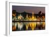 The Shan/Burmese Style Wat Chong Klang and Wat Chong Kham Temples Reflected in the Nong Jong Kham P-mazzzur-Framed Photographic Print