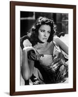 The Shanghai Gesture by Josef von Sternberg with Gene Tierney, 1941 (b/w photo)-null-Framed Photo