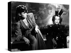 The Shanghai Gesture by Josef von Sternberg with Gene Tierney and Ona Munson, 1941 (b/w photo)-null-Stretched Canvas