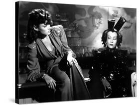 The Shanghai Gesture by Josef von Sternberg with Gene Tierney and Ona Munson, 1941 (b/w photo)-null-Stretched Canvas