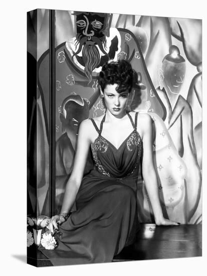 The Shanghai Gesture, Gene Tierney (Wearing a Costume Designed by Oleg Cassini), 1941-null-Stretched Canvas