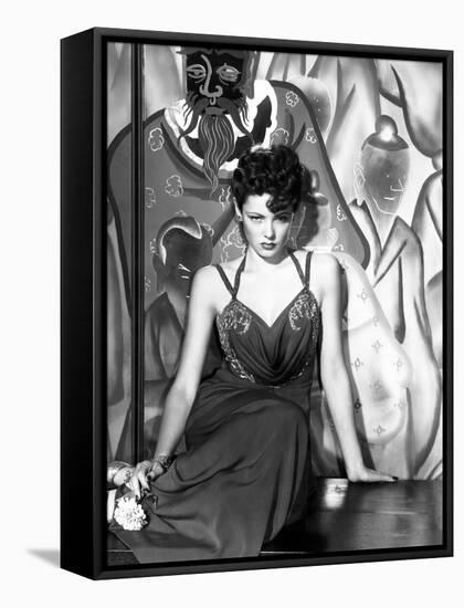 The Shanghai Gesture, Gene Tierney (Wearing a Costume Designed by Oleg Cassini), 1941-null-Framed Stretched Canvas