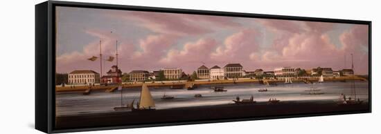 The Shanghai Regatta with a View of the Bund, C.1850-Chinese School-Framed Stretched Canvas