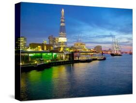The Shard and River Thames from City of London, London, England, United Kingdom, Europe-Frank Fell-Stretched Canvas