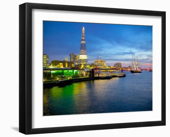 The Shard and River Thames from City of London, London, England, United Kingdom, Europe-Frank Fell-Framed Photographic Print