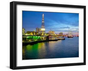 The Shard and River Thames from City of London, London, England, United Kingdom, Europe-Frank Fell-Framed Photographic Print