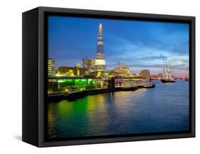 The Shard and River Thames from City of London, London, England, United Kingdom, Europe-Frank Fell-Framed Stretched Canvas