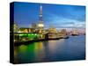 The Shard and River Thames from City of London, London, England, United Kingdom, Europe-Frank Fell-Stretched Canvas