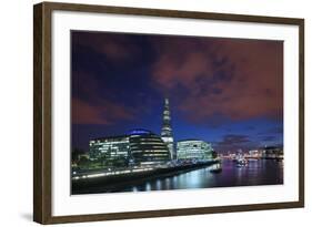 The Shard and South Bank at Dusk.-Jon Hicks-Framed Photographic Print