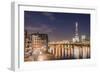 The Shard and the River Thames at night, London Borough of Southwark, London, England-Matthew Williams-Ellis-Framed Photographic Print