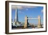 The Shard and Tower Bridge at Night, London, England, United Kingdom, Europe-Miles Ertman-Framed Photographic Print