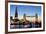 The Shard and Tower Bridge at Night, London, England, United Kingdom, Europe-Miles Ertman-Framed Photographic Print