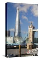 The Shard and Tower Bridge, London, England, United Kingdom, Europe-Miles Ertman-Stretched Canvas