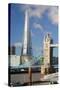 The Shard and Tower Bridge, London, England, United Kingdom, Europe-Miles Ertman-Stretched Canvas