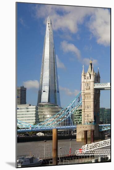 The Shard and Tower Bridge, London, England, United Kingdom, Europe-Miles Ertman-Mounted Photographic Print