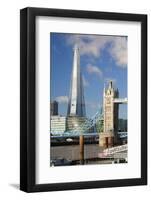 The Shard and Tower Bridge, London, England, United Kingdom, Europe-Miles Ertman-Framed Photographic Print