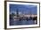 The Shard and Tower Bridge on the River Thames at Night, London, England, United Kingdom, Europe-Stuart Black-Framed Photographic Print