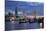 The Shard and Tower Bridge on the River Thames at Night, London, England, United Kingdom, Europe-Stuart Black-Mounted Photographic Print