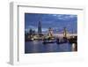 The Shard and Tower Bridge on the River Thames at Night, London, England, United Kingdom, Europe-Stuart Black-Framed Photographic Print