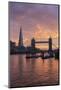 The Shard and Tower Bridge on the River Thames at Sunset, London, England, United Kingdom, Europe-Stuart Black-Mounted Photographic Print