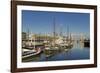 The Shard and Tower Bridge Stand Tall Above the River Thames-Charles Bowman-Framed Photographic Print