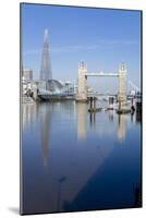 The Shard and Tower Bridge Stand Tall Above the River Thames-Charles Bowman-Mounted Photographic Print