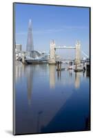 The Shard and Tower Bridge Stand Tall Above the River Thames-Charles Bowman-Mounted Photographic Print