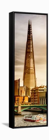 The Shard Building and The River Thames - London - UK - England - Photography Door Poster-Philippe Hugonnard-Framed Stretched Canvas