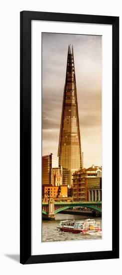 The Shard Building and The River Thames - London - UK - England - Photography Door Poster-Philippe Hugonnard-Framed Photographic Print