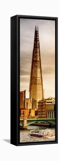 The Shard Building and The River Thames - London - UK - England - Photography Door Poster-Philippe Hugonnard-Framed Stretched Canvas