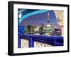 The Shard from Tower Bridge at Dusk, London, England, United Kingdom, Europe-Frank Fell-Framed Photographic Print