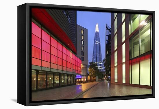 The Shard Is an 87-Storey Skyscraper, London, England-David Bank-Framed Stretched Canvas