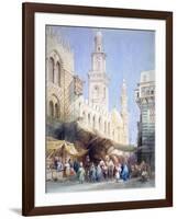 The Sharia El Gohargiyeh, Cairo, 19th Century-William Henry Bartlett-Framed Giclee Print