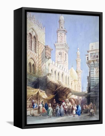 The Sharia El Gohargiyeh, Cairo, 19th Century-William Henry Bartlett-Framed Stretched Canvas