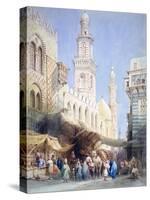 The Sharia El Gohargiyeh, Cairo, 19th Century-William Henry Bartlett-Stretched Canvas