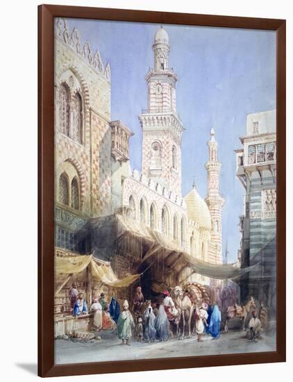The Sharia El Gohargiyeh, Cairo, 19th Century-William Henry Bartlett-Framed Giclee Print