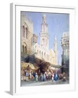 The Sharia El Gohargiyeh, Cairo, 19th Century-William Henry Bartlett-Framed Giclee Print